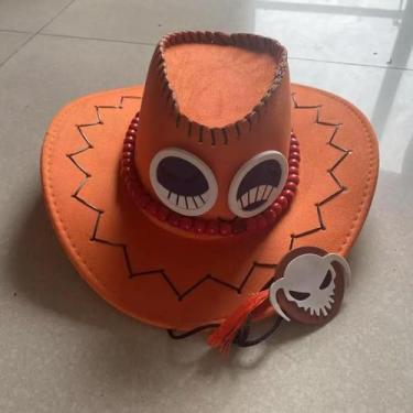 Imagem de Unisex Anime Cosplay Chapéus, Portgas D Ace, Cowboy Cap, Presente de N