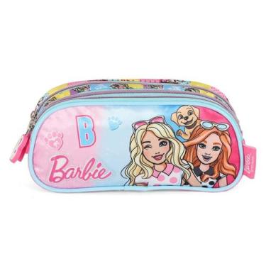 Imagem de Estojo Escolar Infantil Triplo Luxcel Barbie Cor:Barbierosa, Barbieros