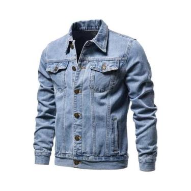 Imagem de Jaqueta Jeans Masculina Slim Fit Outono 2025 Vintage Casual Motociclis