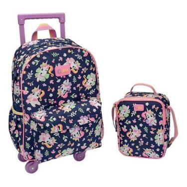 Imagem de Mochila Escolar Com Rodinha E Lancheira Uni Encantado Puket