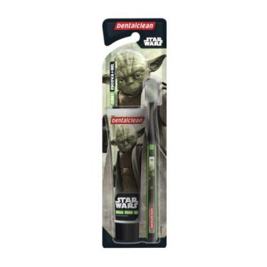 Imagem de Kit Escova de Dente + Creme Dental Sat Wars Dentalclean, Yoda
