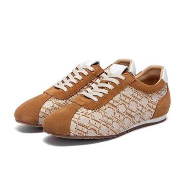 Imagem de Sapatos Casuais Femininos Com Estampa De Letras E Cores Contrastantes,