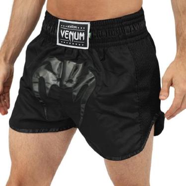 Imagem de Short Muay Thai Venum Edição Elite Dark - Masculino, Preto, G