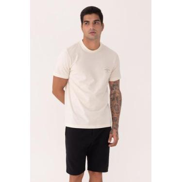 Imagem de Camiseta hangar 33 malha linho listrado, GG, Off, White