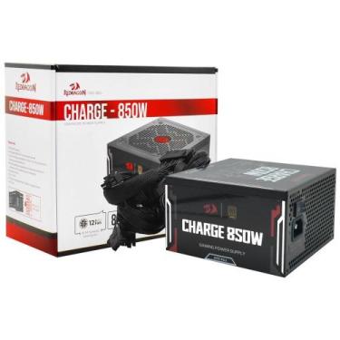 Imagem de Fonte PC 850W Redragon Charge 80 Plus Bronze, Capacitores 100% Japones