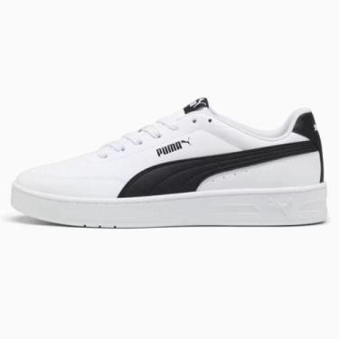 Imagem de Tênis Puma Casual Court Classic Clean Masculino, 39, Branco, Preto