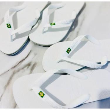 Imagem de Chinelo Sandália Havaianas Brasil Logo (original), Branco, 43/44