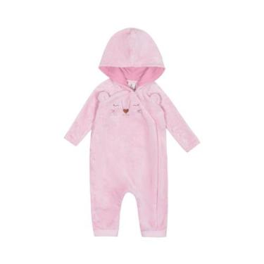 Imagem de Macacão infantil em fleece ref 12493 - Kiko, M, Rosa