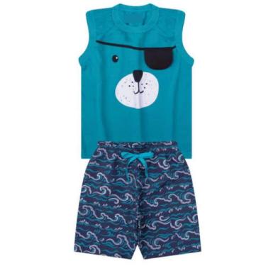 Imagem de Conjunto De Menino Roupa Infantil Verão 1 A6 Anos Kit Shorts - CLICK B