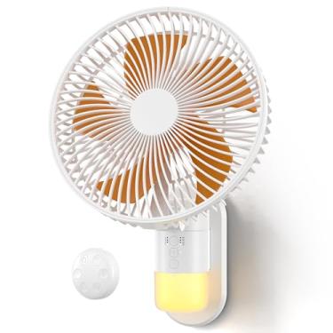 Imagem de Airbition Ventilador de Parede Pequeno de 20 cm com Controle Remoto, Oscilante, 4 Velocidades, Cronômetro, Perfeito para Escritório, Casa, Quarto, Garagem - Branco