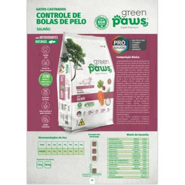 Imagem de Saco de Ração Green Paws Gatos Castrados Salmão 10,1kg - PanelaçoPet