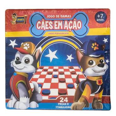 Imagem de Jogo de Tabuleiro Damas Cães em Ação - Uriarte