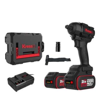 Imagem de Chave de impacto brushless encaixe 1/2 com 2 bateria 4.0 ah de 20v 500
