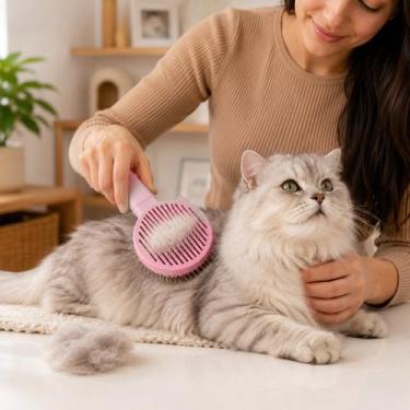 Imagem de Escova Formato Gato para Remoção Pelo - Sortido - BUDDY PET