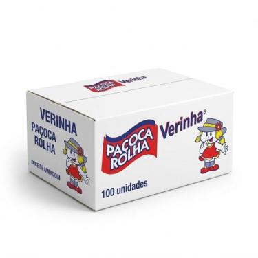 Imagem de Pacoca Rolha Verinha 100Un 16G Doce Amendoim Festa Lanche Mesa Doces