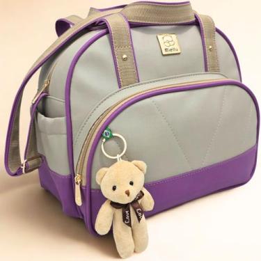 Imagem de Bolsa Pequena Bebe Maternidade Classic Enxoval Miellu Bolsas com Urso 