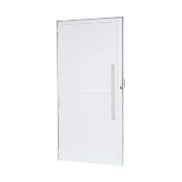Imagem de Porta de Alumínio Lambri 210x100cm Batente 4cm Cristal Ramassol Abertu
