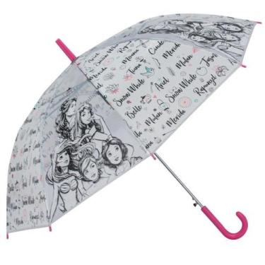 Imagem de Guarda Chuva Sombrinha Princesas Meninas Infantil Automático - Brizi