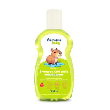 Imagem de Shampoo Bebê Camomila Biomátika Baby 210ml Hipoalergênico Cabelos Clar