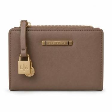 Imagem de Carteira Feminina Lace Lore FZ-5380 Areia Compacta Porta Cartão com Zí