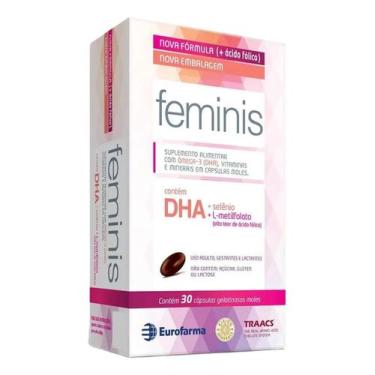 Imagem de Feminis Ômega 3 Dha 30 Cápsulas Vitaminas E Minerais - Eurofar