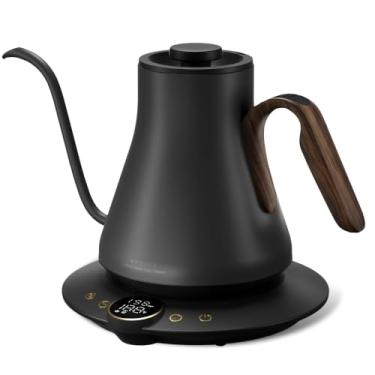 Imagem de Chaleiras elétricas, chaleira elétrica INTASTING pescoço de ganso, controle de temperatura ± 1 ° °C, interior de aço inoxidável, aquecimento rápido, para derramar sobre café, preparar chá, ferver água