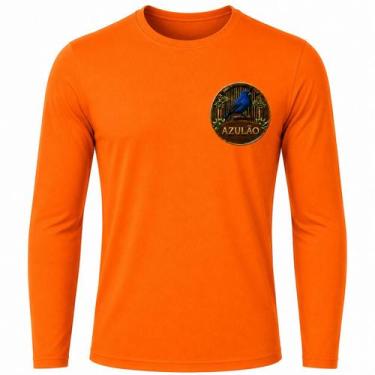 Imagem de Camisa Uv +50 Pássaro Azulão - Proteção Solar cor:LaranjaTamanho:G - G