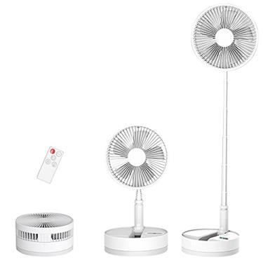 Imagem de Ventilador Retrátil Dobrável Portátil Silencioso 10800 mah - branco