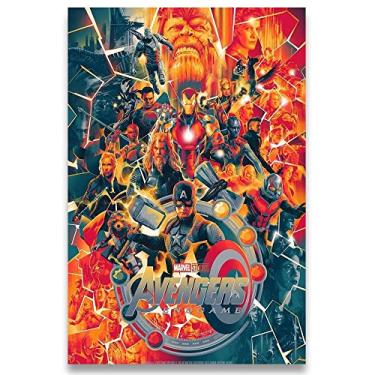 Imagem de Poster Decorativo 42cm x 30cm A3 Brilhante Avengers Vingadores