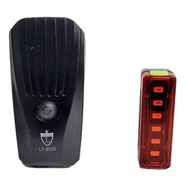 Imagem de Kit Farol Bike Led + Lanterna Traseira Recarregável Lt8535 Luuk Young