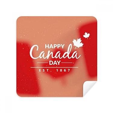 Imagem de Maple Leaf Happy Canada Day 4 de julho, slogan de óculos, tecido de camurça, pacote com 2
