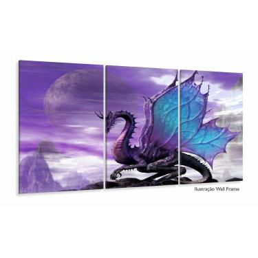 Imagem de Quadro Decorativos Dragão com 3 peças 120x60