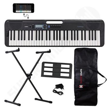 Imagem de Kit Teclado Musical CASIOTONE CT-S300 Preto APP Chordana Play + Suporte X + Capa
