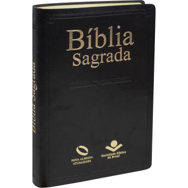 Imagem de Biblia Slim Preta Luxo Naa Media