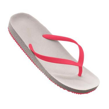 Imagem de Chinelo Anatômico Ortopédico Feminina Ultra Conforto Pink Off White -