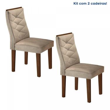 Imagem de Conjunto 2 Cadeiras para Sala de Jantar Germany Espresso Móveis Chocolate