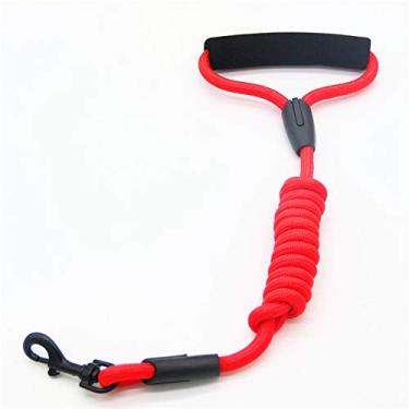 Imagem de HIOD Coleira para cachorro corrida trem para cães grandes pequenos animais de estimação Guias para cães coleira corda nylon tenacidade, vermelho, M
