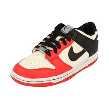Imagem de Nike Dunk Low GS Trainers DO6288 Sneakers Shoes (UK 4.5 us 5Y EU 37.5, sail Black Chile red 100)