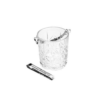 Imagem de WOLFF - Balde para Gelo de Vidro com Alça e Pegador Romano 15cm x 13cm x 14cm - 1L