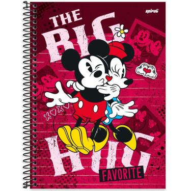 Imagem de Caderno universitário capa dura 1x1 80 folhas, Disney Mickey & Minnie, Spiral, 2276601 - pt 1 un