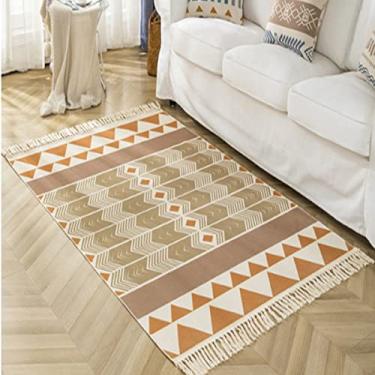 Imagem de youyoucool Casa Coleção Vintage Tapete de Área Envelhecido Tapete Boêmio Grande Tapetes Antiderrapantes Lavável para Sala de Estar Quarto Crianças Berçário 47x71 polegadas