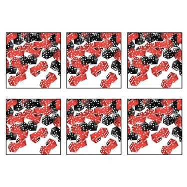 Imagem de Beistle, 6 pacotes de confetes de dados, 15 ml em pacote, total de 85 g de confetes