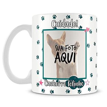 Imagem de Caneca Cuidado! Cachorro Fofinho (Com Foto)