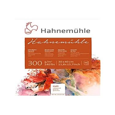 Imagem de Hahnemühle 300 g/m², textura fina, bloco aquarela, 30x40cm, 10 fls