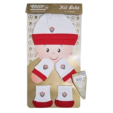 Imagem de Kit Bebê 3 Pçs Vitória Touca Luva e Meia Oficial