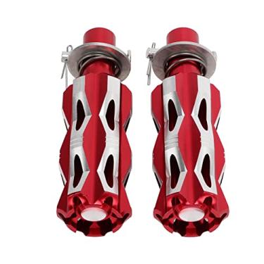 Imagem de Pedal de motocicleta Acuto Pedal liga de alumínio ferro cnc Pedal traseiro de liga de alumínio pedal pedal liga de alumínio Rearset apoios para os pés para motocicletas em geral bicicletas e motocicletas (vermelho)