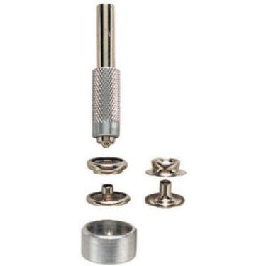 Imagem de General 1265 Kit de fixação de ilhós banhado a níquel de latão maciço 6 unidades