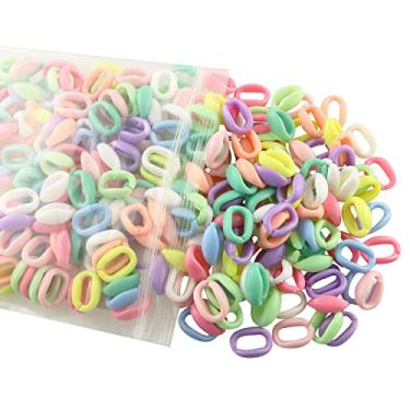 Imagem de Elos de corrente de acrílico JCBIZ 300 peças de cores mistas ovais de acrílico macaron elos de corrente de plástico para fabricação de colar, anéis de ligação de 11 x 16 mm conectores de ligação rápida