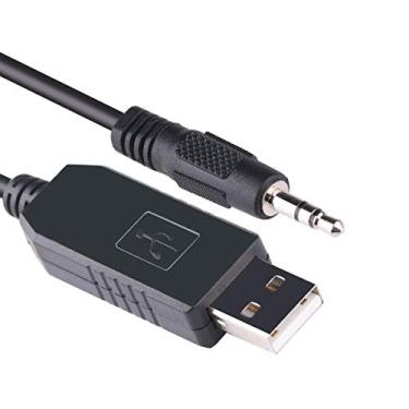 Imagem de Cabo adaptador serial USB de 1,8 m para RS232 conector de áudio de 3,5 mm chip FTDI USB-RS232-AJ