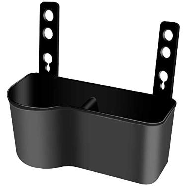 Imagem de Porta-copos para carro, organizador de encosto de cabeça, bolso para bebidas, bandeja de alimentos, caixa de armazenamento universal para celulares, chaves, cartões, carteiras (preto)
